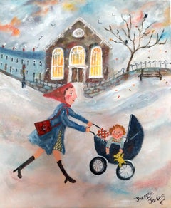 Walking The Baby.   . Contemporary Figurative Painting