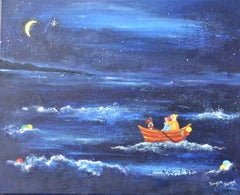 "Wishing On A Star." Naive School Painting