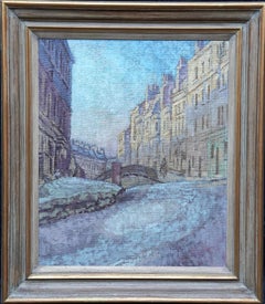Bath Townscape - British Post Impressionist art oil painting cityscape street