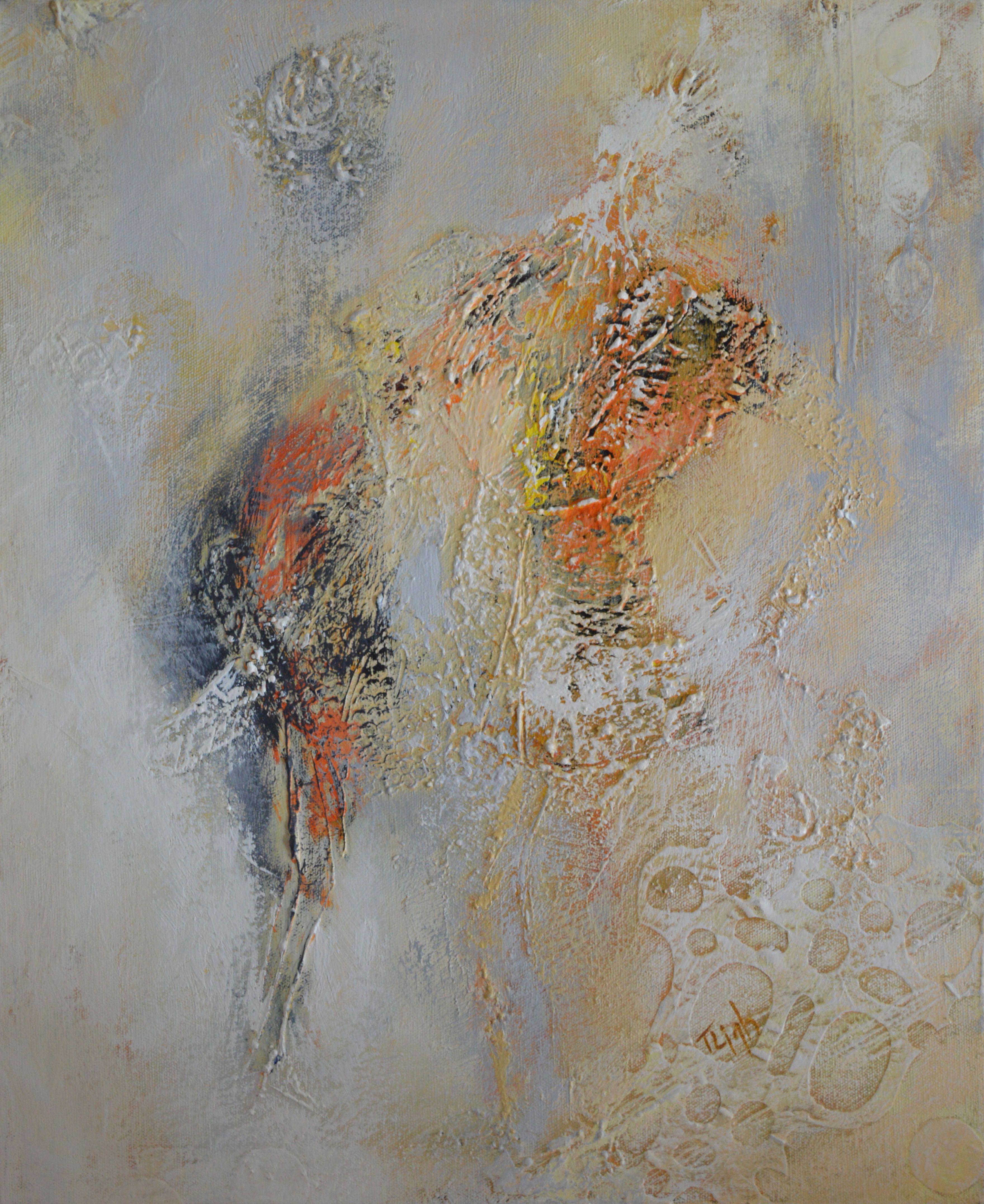 Therese Lydia Joseph Abstract Painting - Duet, Painting, Acrylic on Canvas