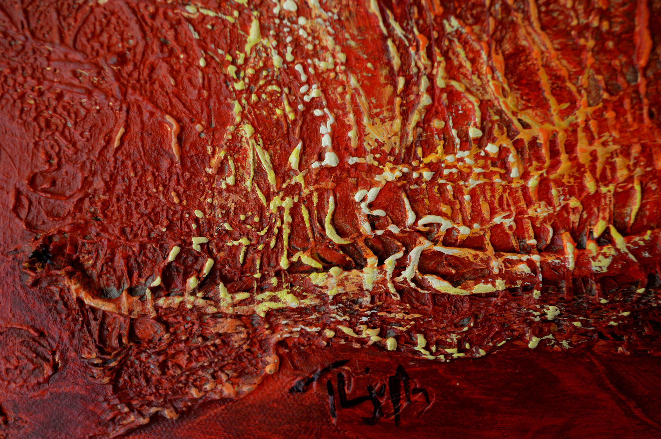 La llave del corazón, Pintura, Acrílico sobre lienzo - Painting de Therese Lydia Joseph