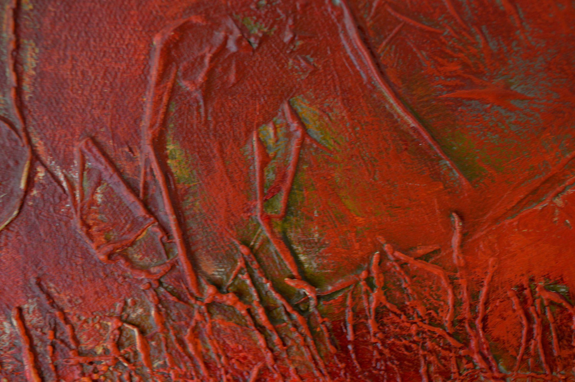 La llave del corazón, Pintura, Acrílico sobre lienzo - Painting Abstracto de Therese Lydia Joseph