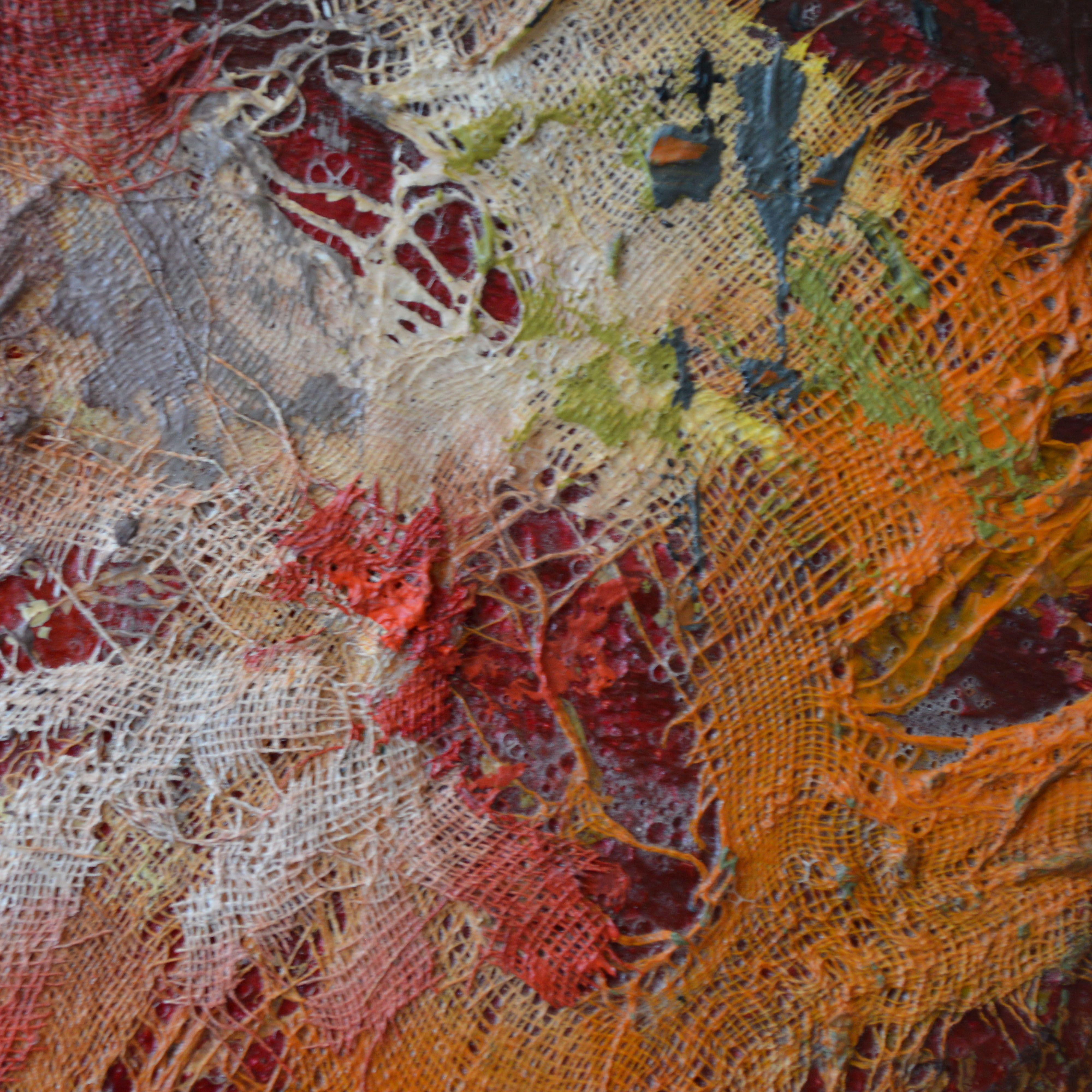 Aceri in salsa piccante, Pittura, Acrilico su pannello di Wood - Painting Astratto di Therese Lydia Joseph
