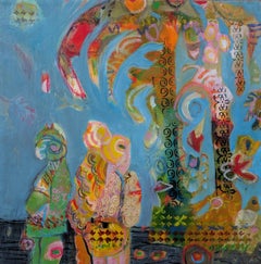 Donde el cielo siempre es azul, Pintura, Acrílico sobre lienzo