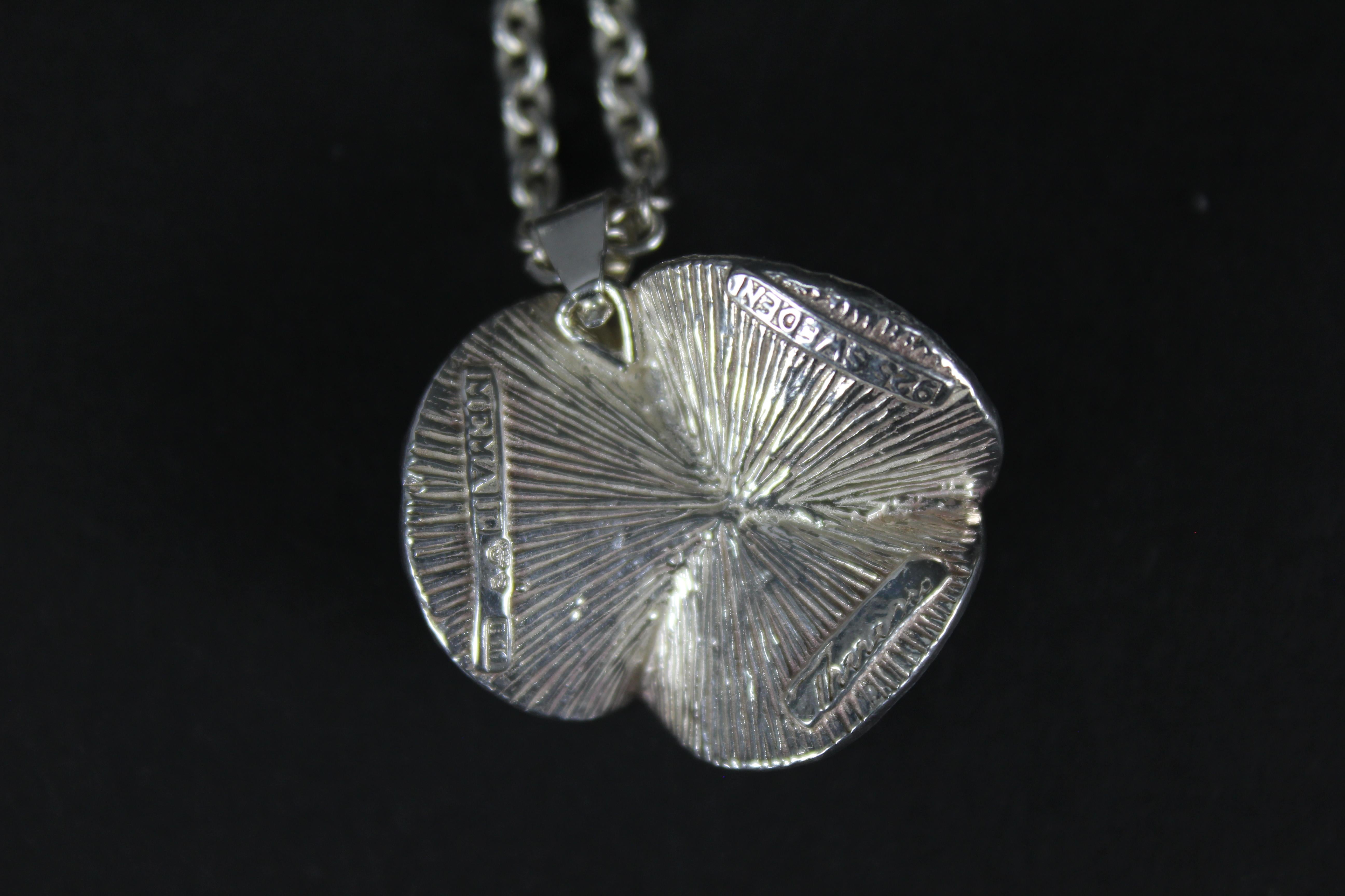 Theresia Hvorslev Pendant Sterling Silver 1976 Necklace For Sale 2