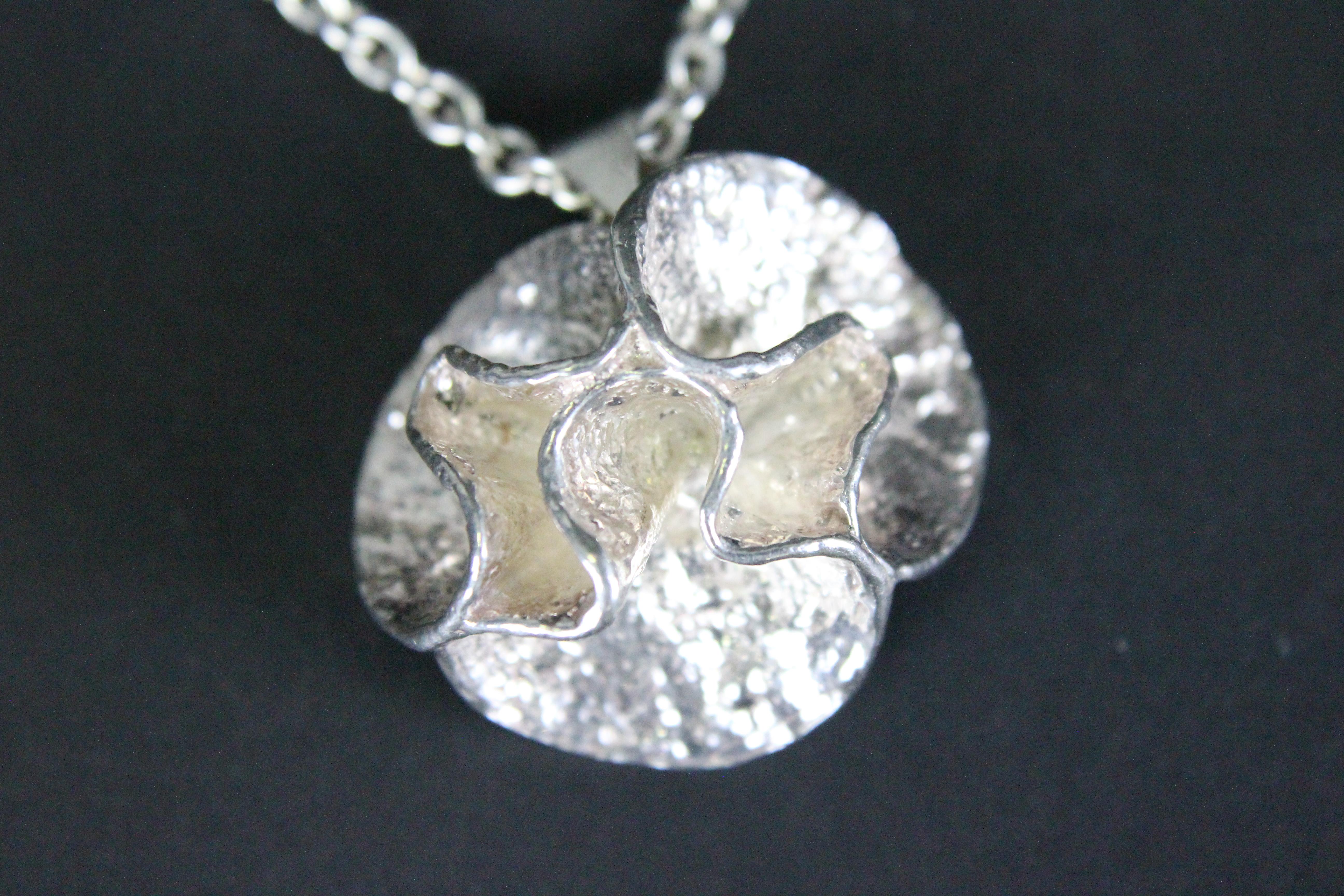 Theresia Hvorslev Pendant Sterling Silver 1976 Necklace For Sale 3