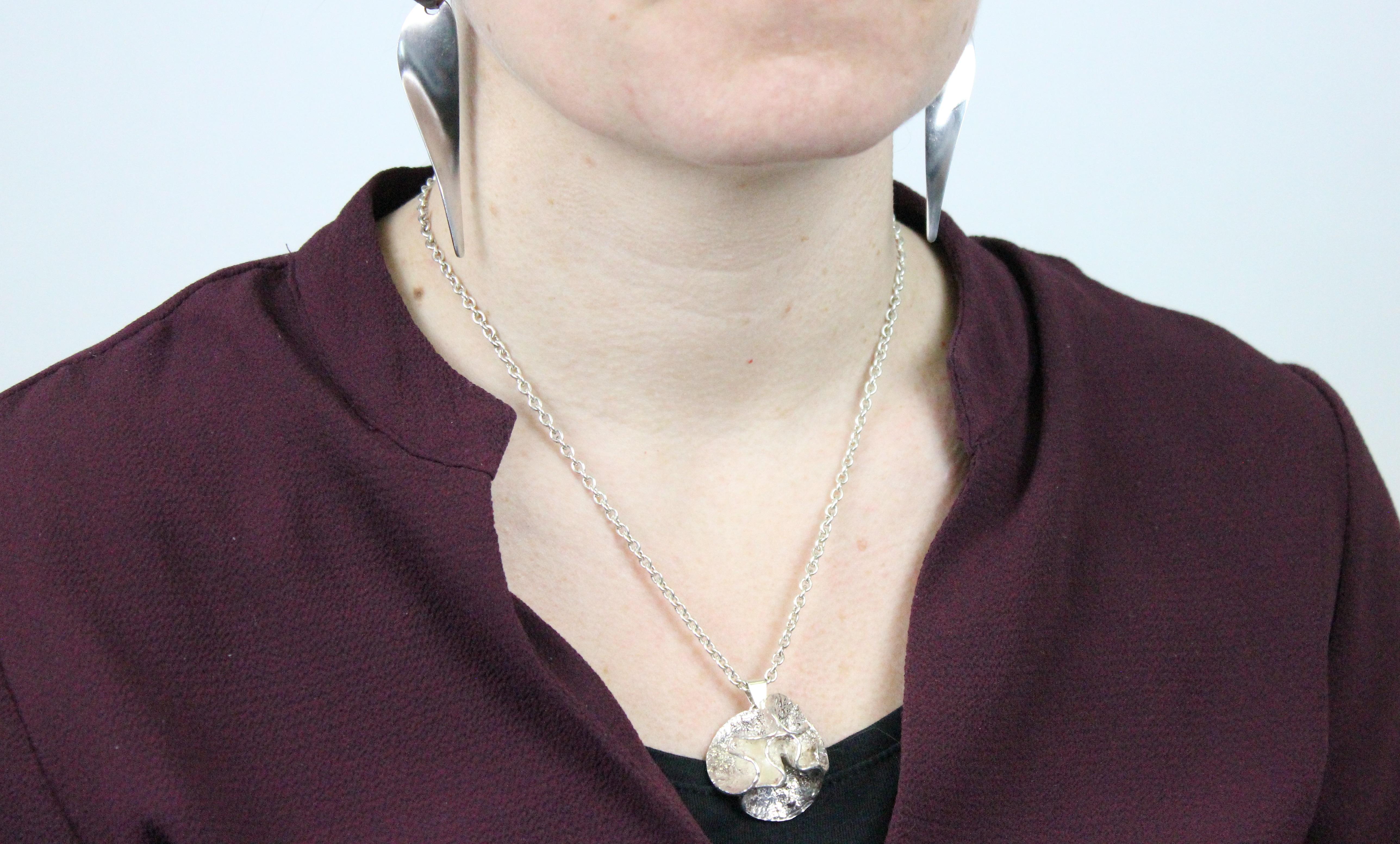 Ciondolo Theresia Hvorslev Collana in argento sterling 1976 in vendita 4