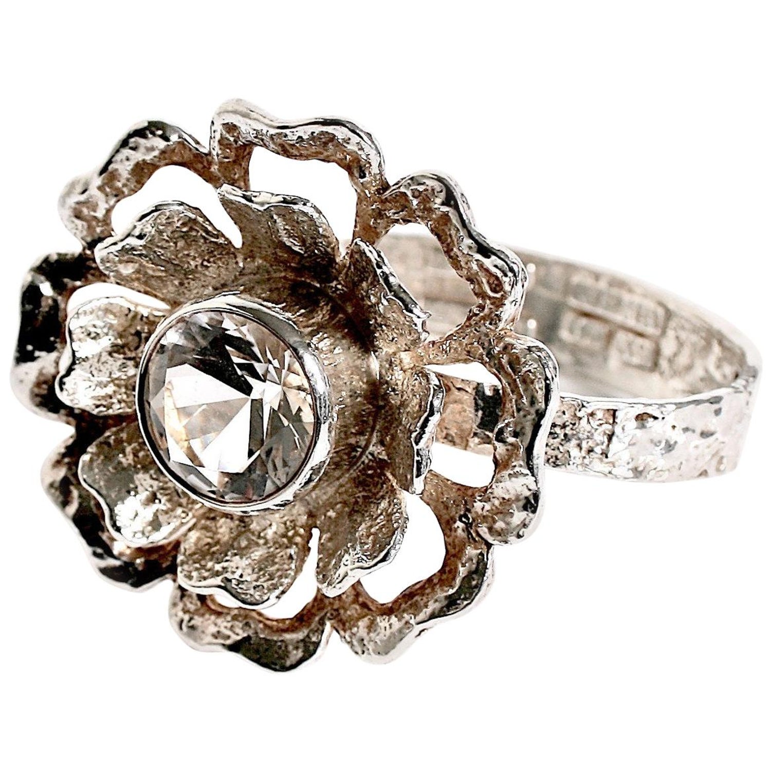 Theresia Hvorslev Silver and Rock Crystal Armring For Sale at 1stDibs