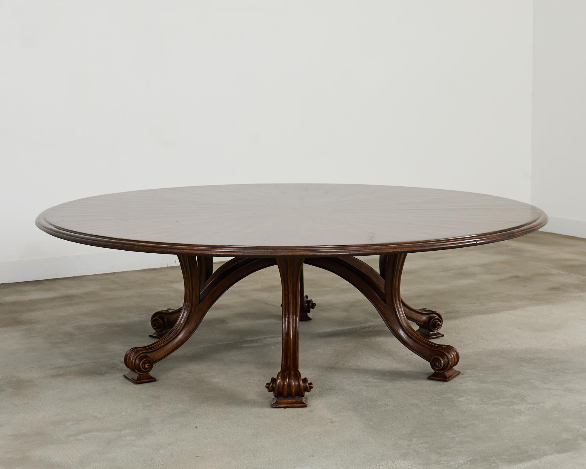 Therien Studio for Dessin Fournir Walnut Volute Dining Table For Sale 4