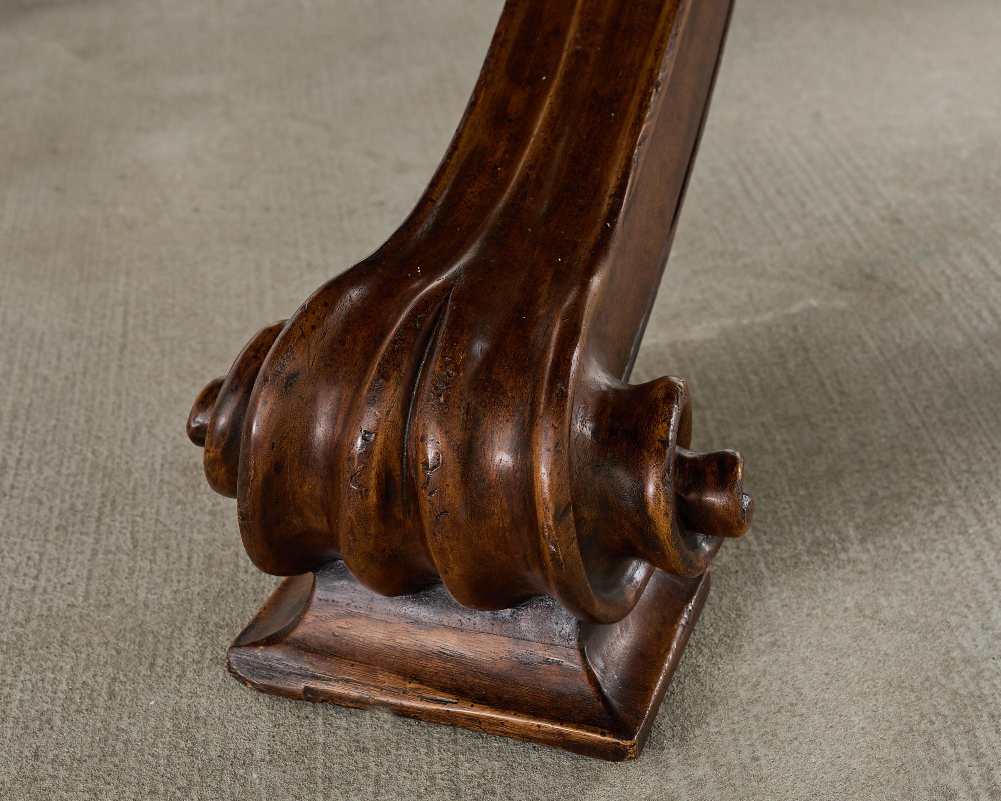 Therien Studio for Dessin Fournir Walnut Volute Dining Table For Sale 5