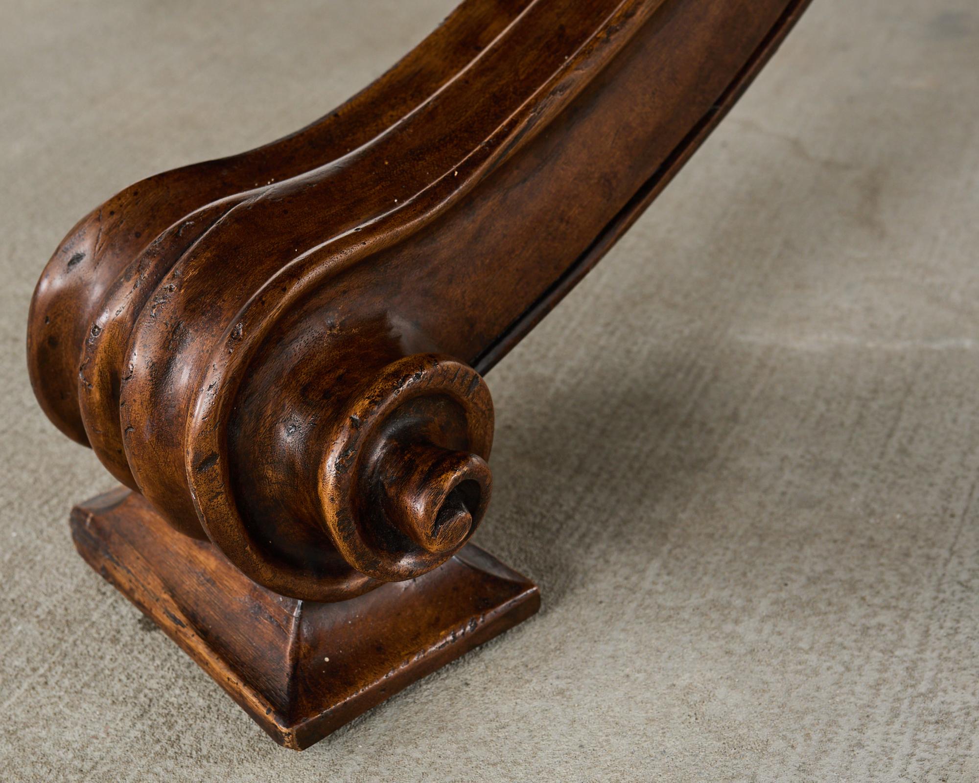 Therien Studio for Dessin Fournir Walnut Volute Dining Table For Sale 8