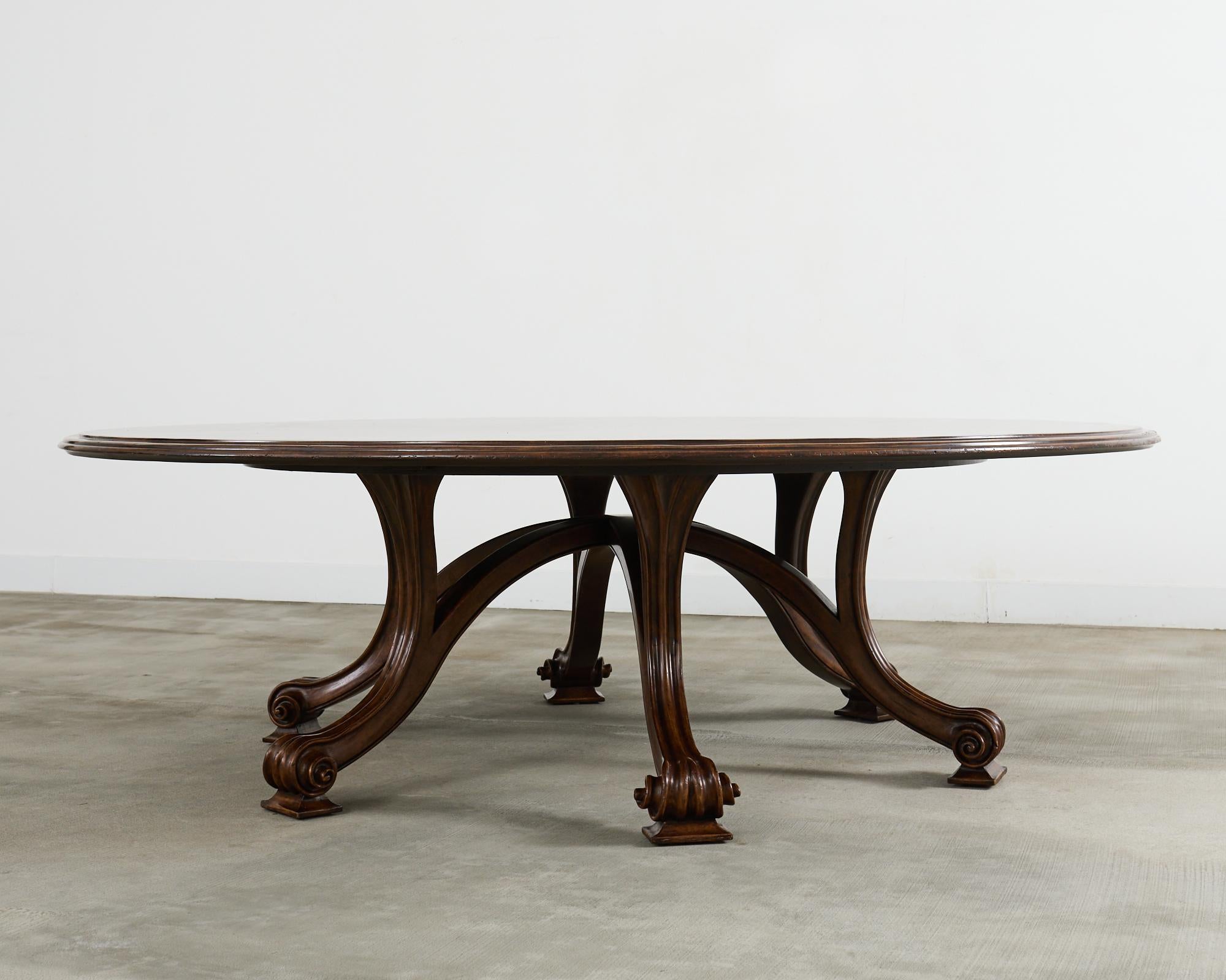 Therien Studio for Dessin Fournir Walnut Volute Dining Table For Sale 10