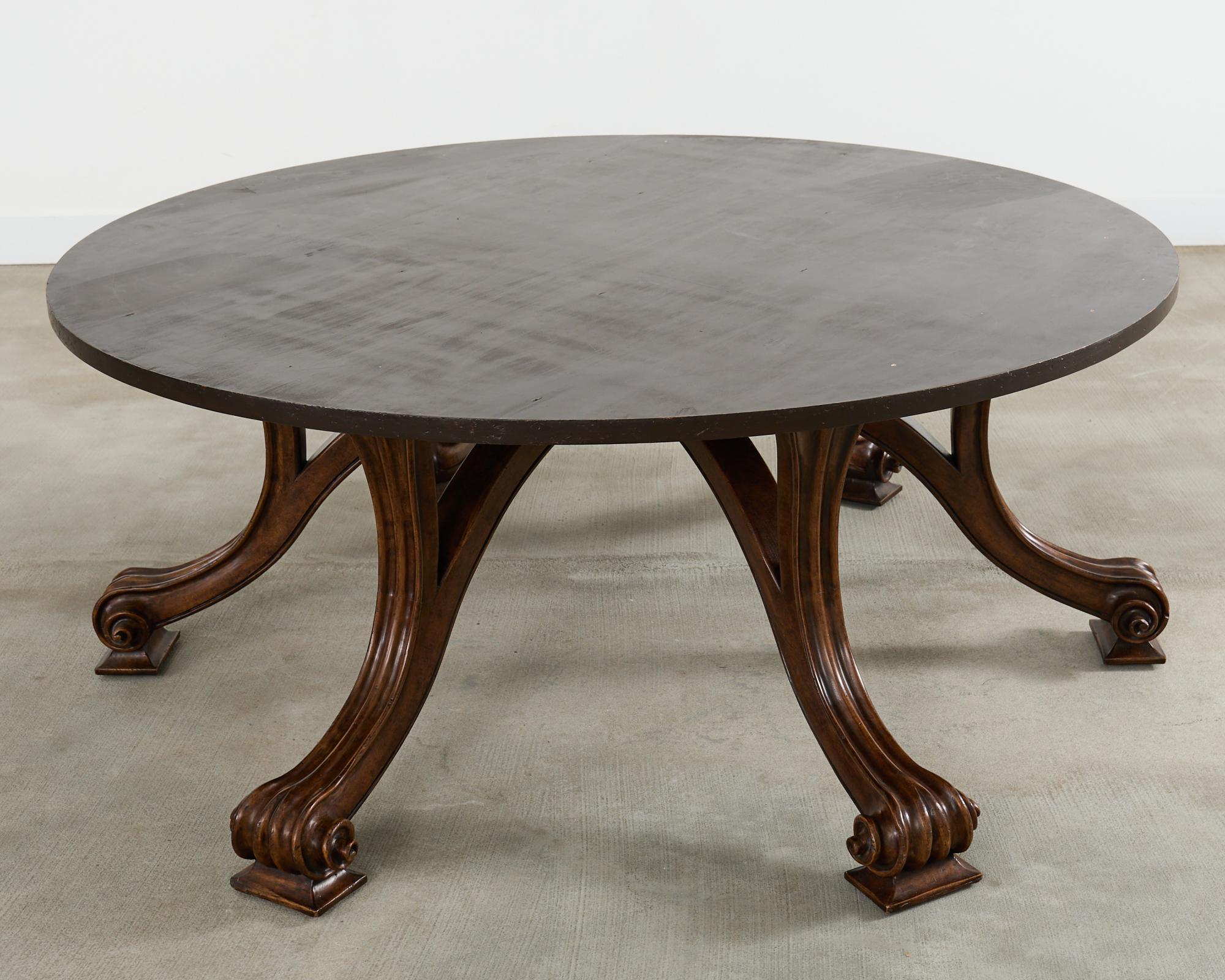 Therien Studio for Dessin Fournir Walnut Volute Dining Table For Sale 13