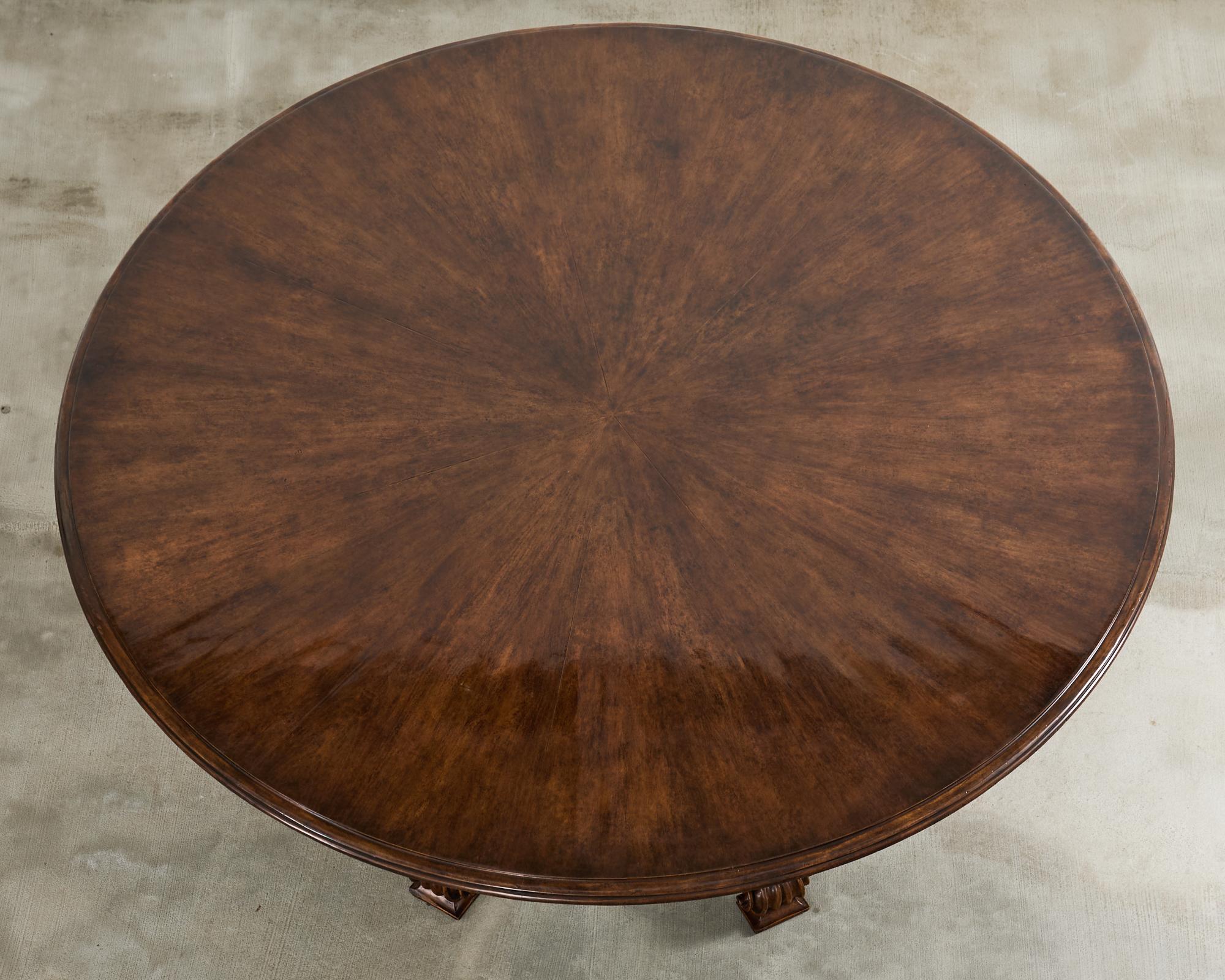 Baroque Therien Studio for Dessin Fournir Walnut Volute Dining Table For Sale
