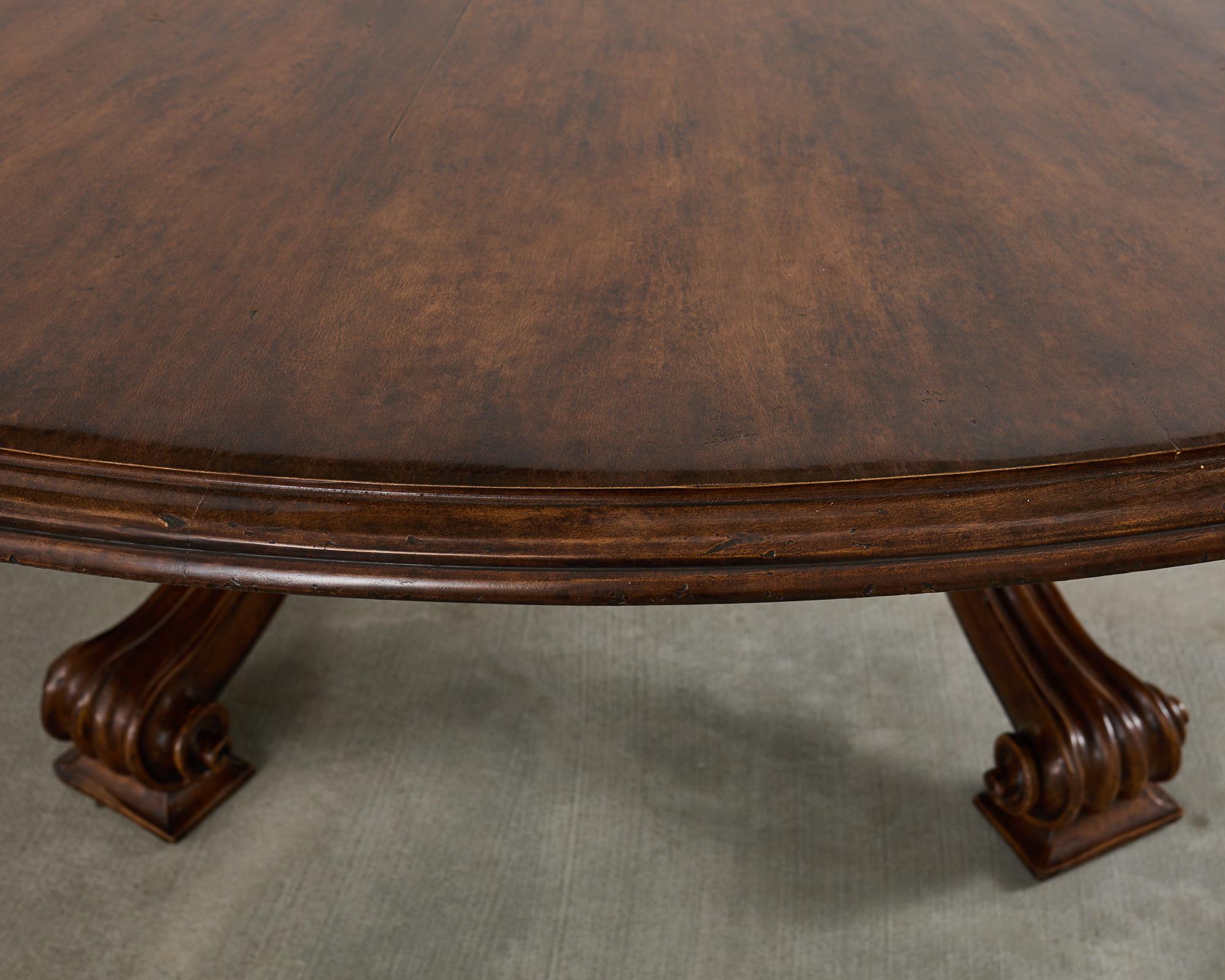 Therien Studio for Dessin Fournir Walnut Volute Dining Table For Sale 1