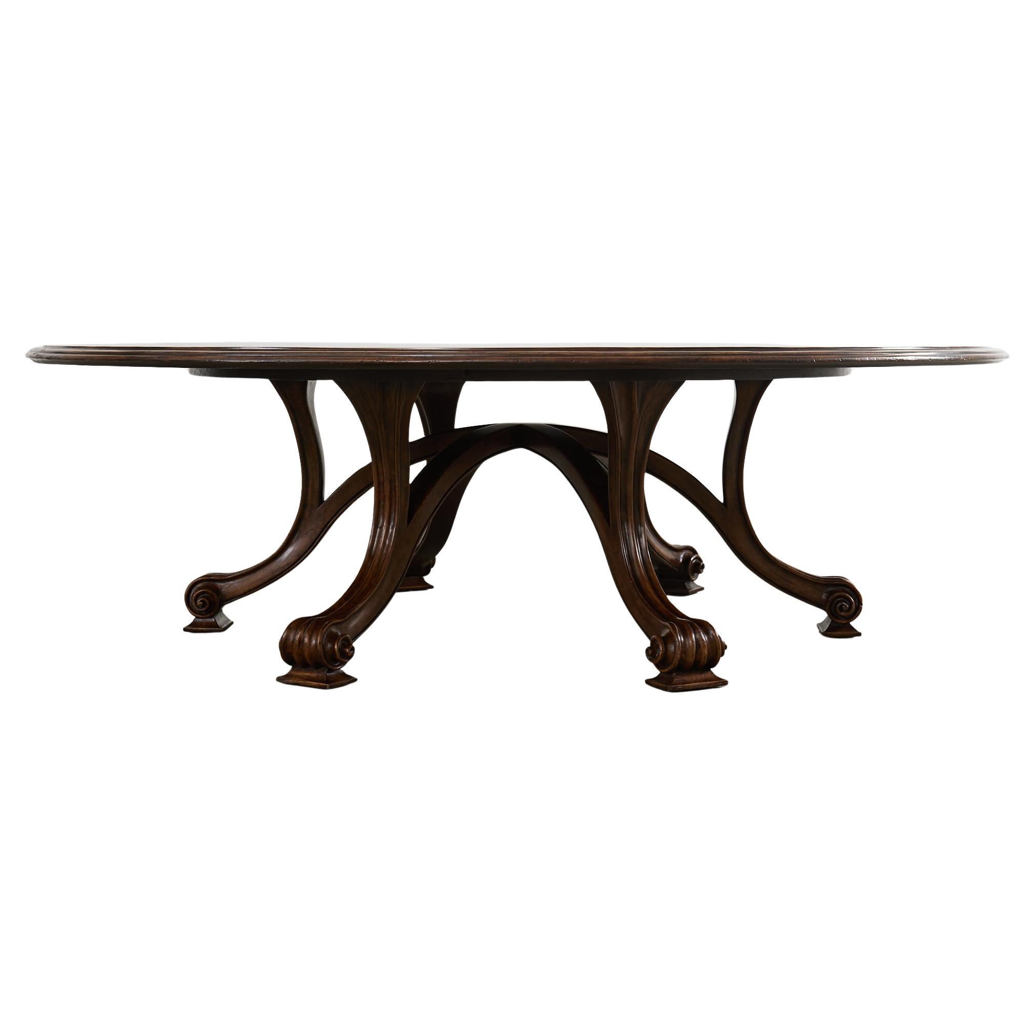 Therien Studio for Dessin Fournir Walnut Volute Dining Table For Sale