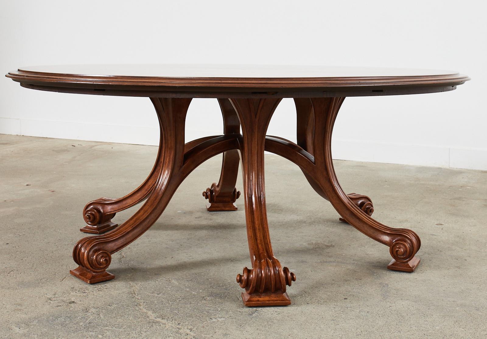 Therien Studio Workshop Walnut Volute Dining Table with Leaves 5
