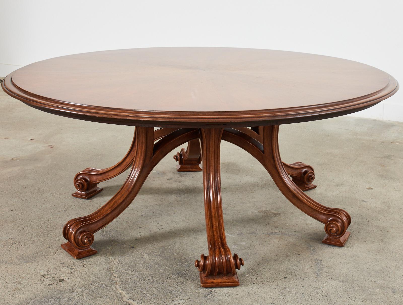 Therien Studio Workshop Walnut Volute Dining Table with Leaves 6