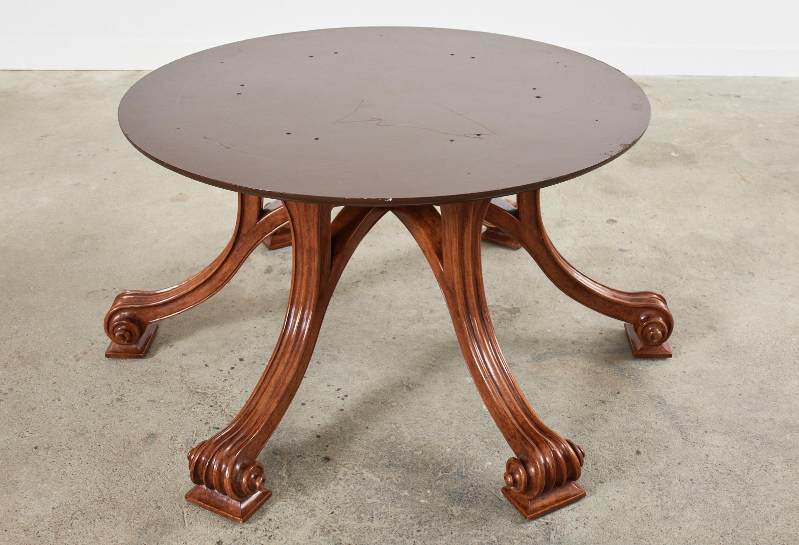 Therien Studio Workshop Walnut Volute Dining Table with Leaves 11