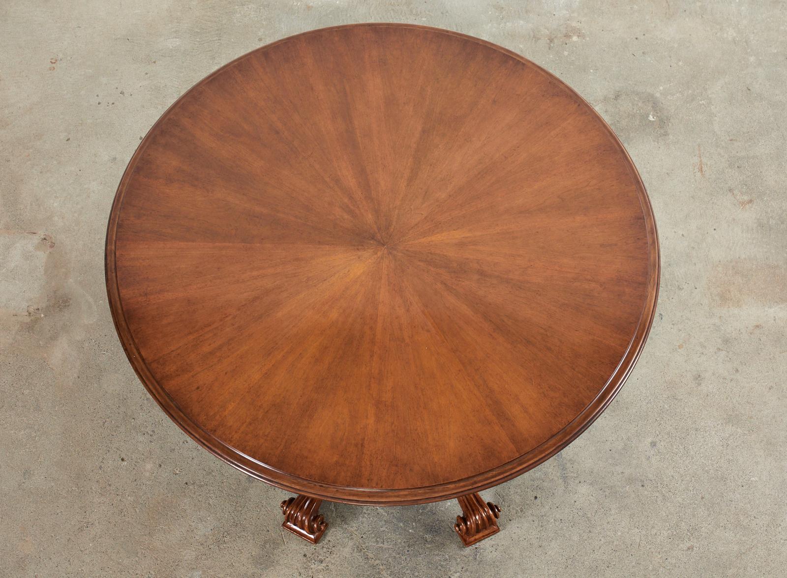 Hand-Crafted Therien Studio Workshop Walnut Volute Dining Table with Leaves