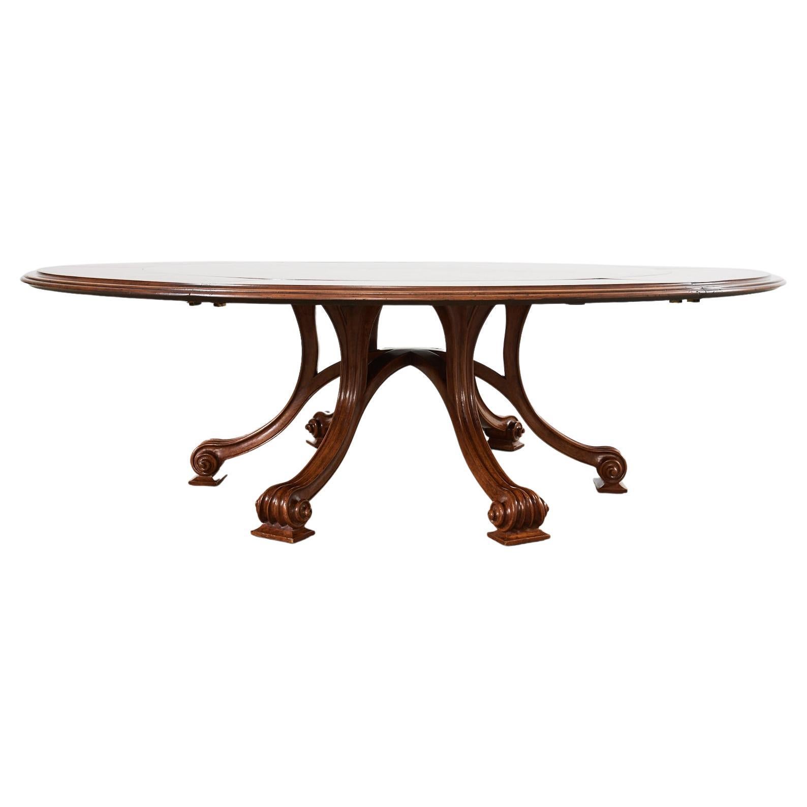 Therien Studio Workshop Walnut Volute Dining Table with Leaves