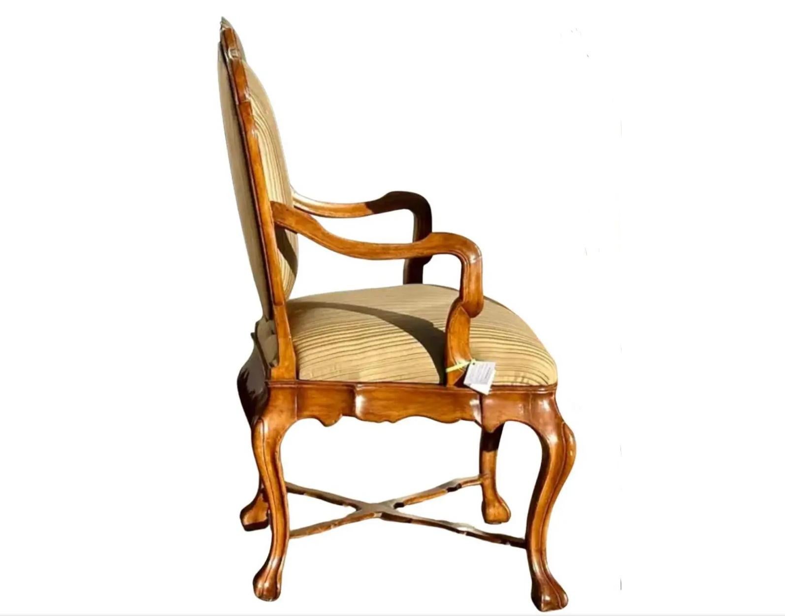 Therien Workshops for Dessin Fournir Italian Walnut Arm Chair - Venetian 1 of 4 Available.