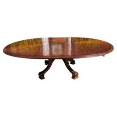 Vintage Therien Workshops for Dessin Fournir Volute Walnut Dining Table With One Leaf