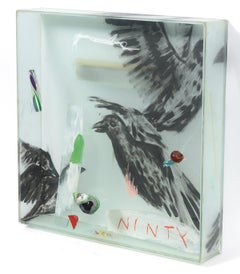 Therman Statom 3-D Art Glass Wall Sculpture Box 16" x 16" x 3"