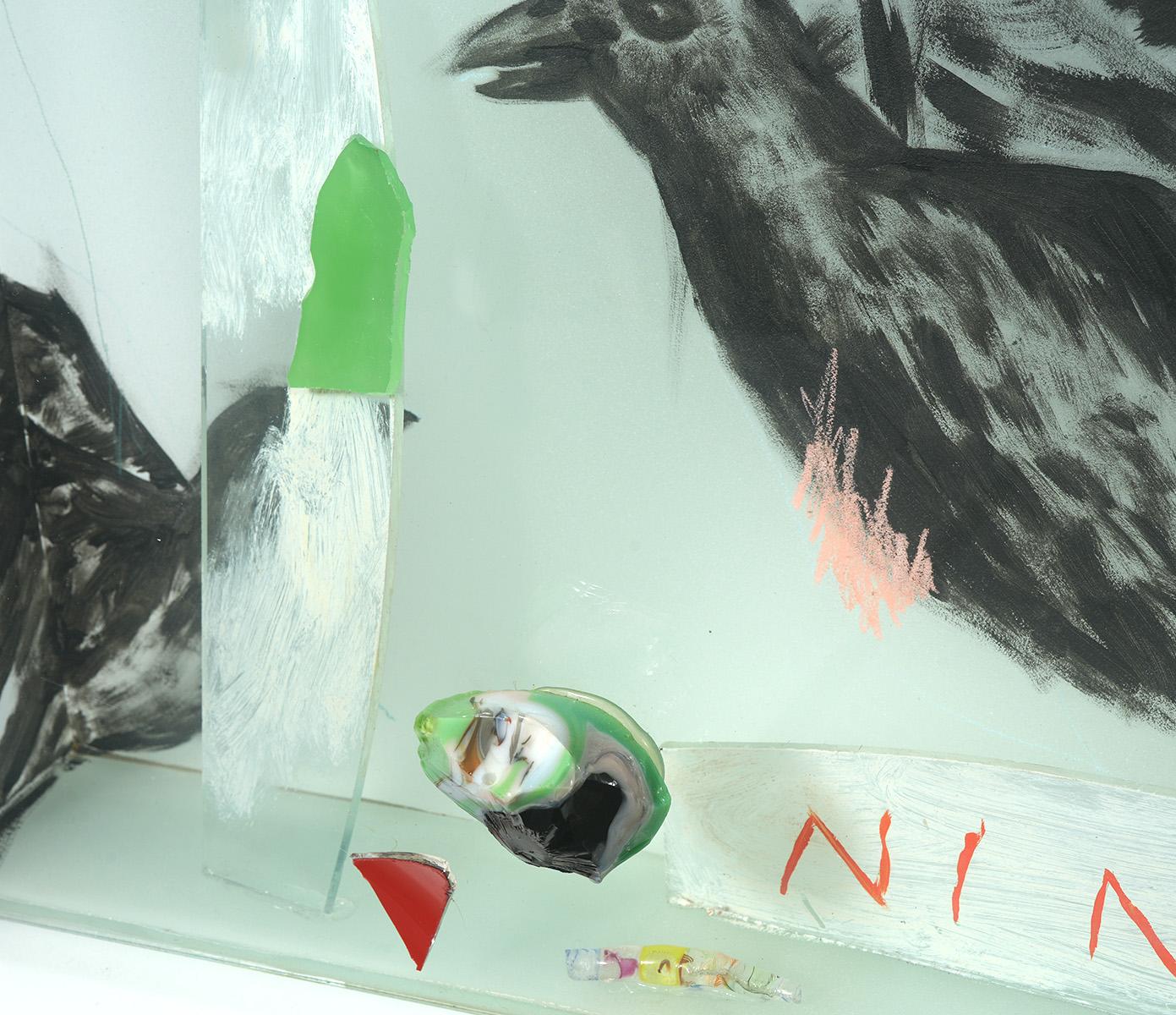 Boîte de sculpture murale Therman Statom en verre d'art 3D 16
