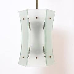 Thermoformed Glass Ceiling Light by Max Ingrand for Fontana Arte, Italy