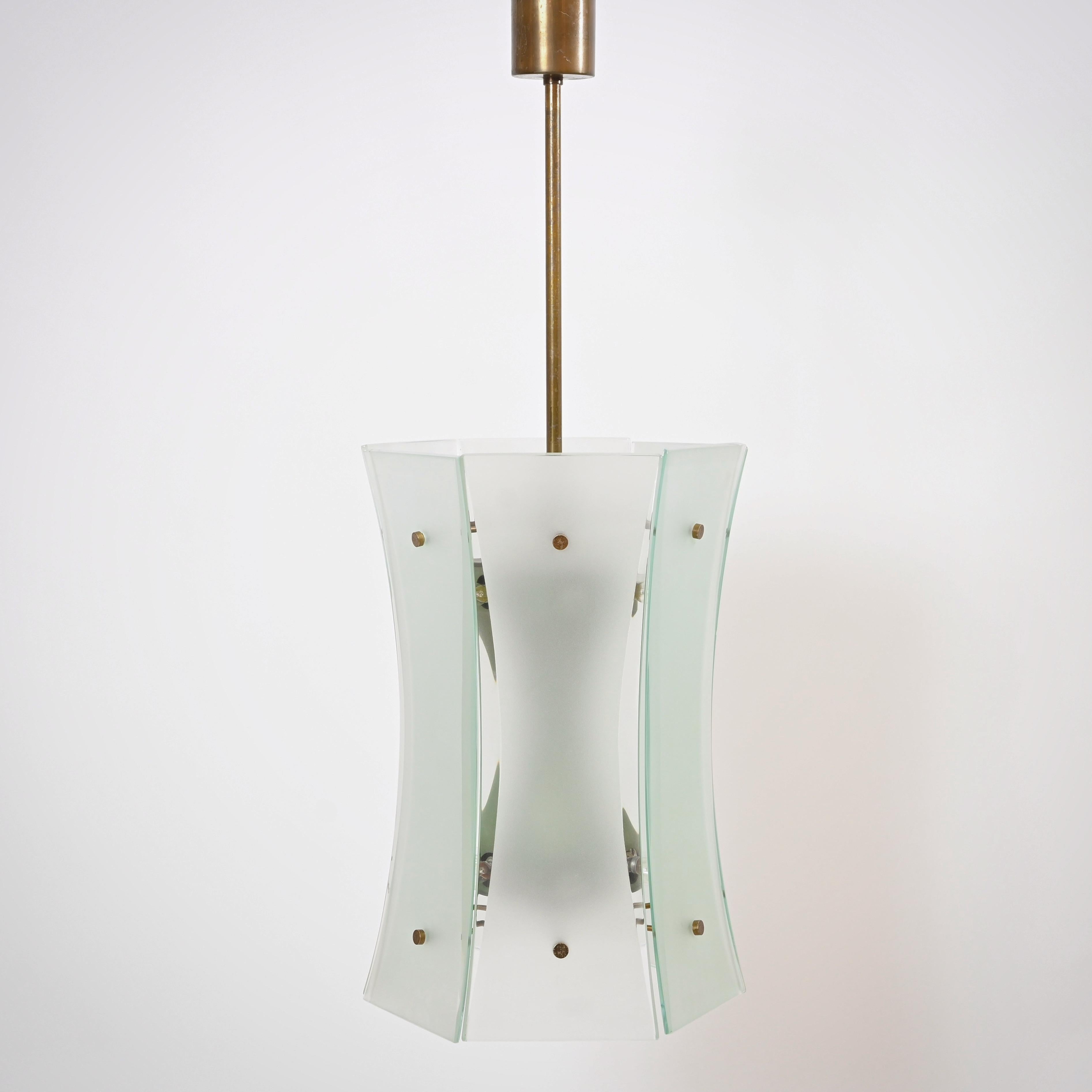 Thermoformed Glass Ceiling Light by Max Ingrand for Fontana Arte, Italy 2