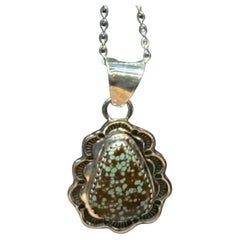 Thermopolis Pendant - Handmade Sterling Silver and Turquoise Pendant by Jarod Go
