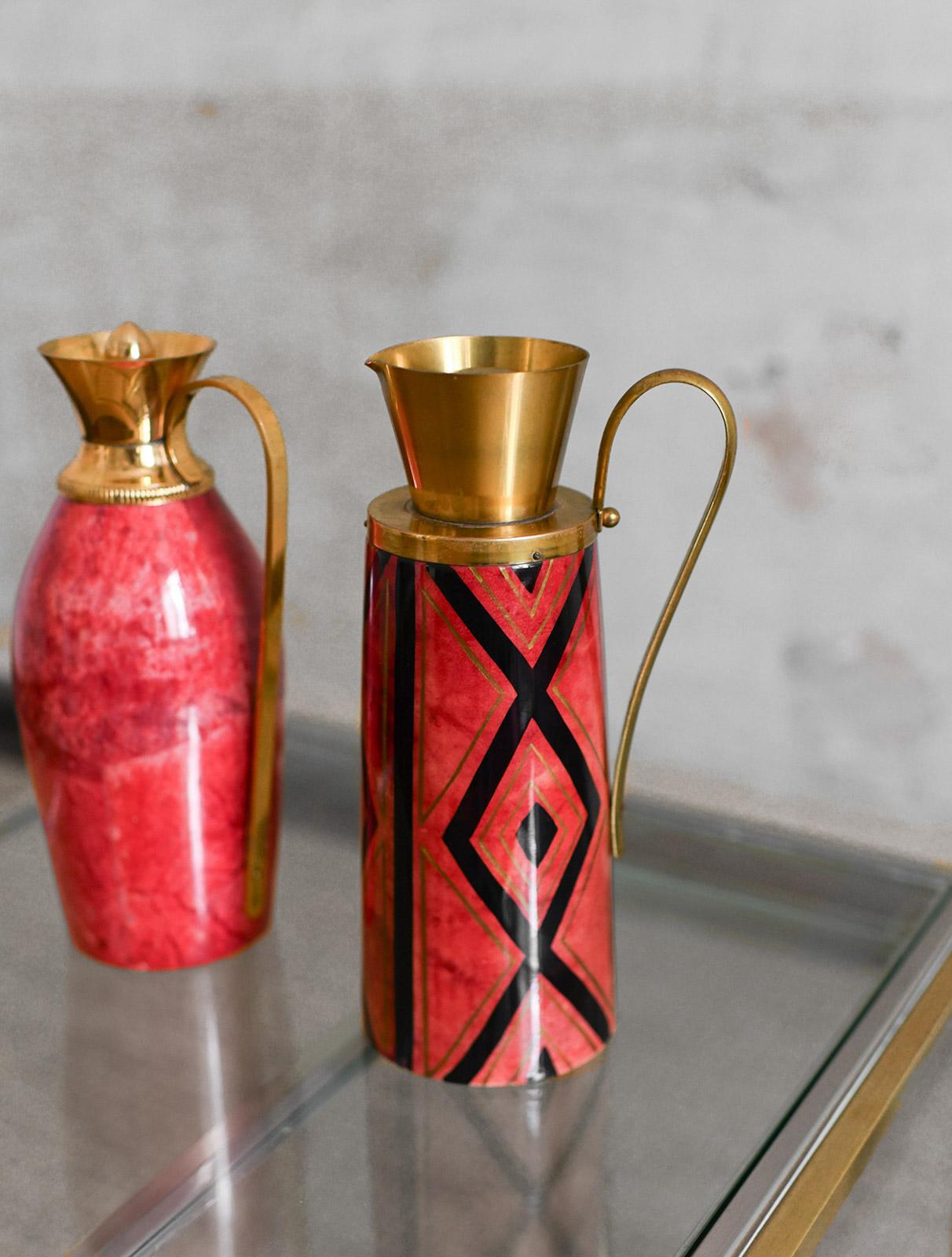 italien Carafes thermos par Aldo Tura pour Macabo, années 1950 en vente