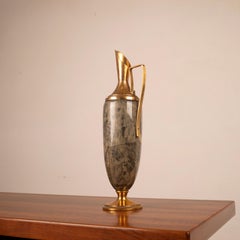 Thermos in Grey Parchment and Brass by Aldo Tura, 1960