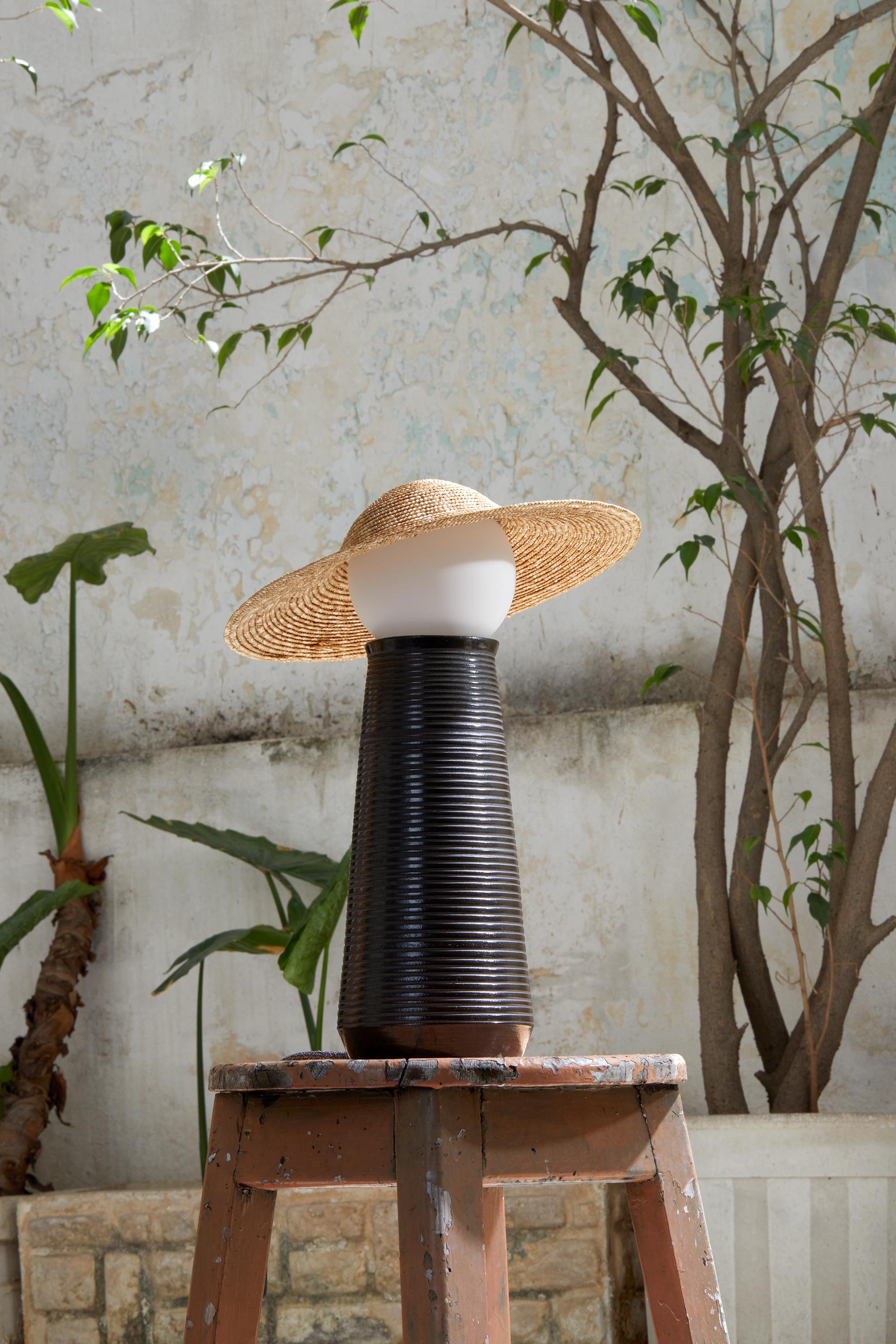 Contemporary Théros Orbita Ceramic Table Lamp Small by Aristotelis Barakos x Giannis Zois For Sale