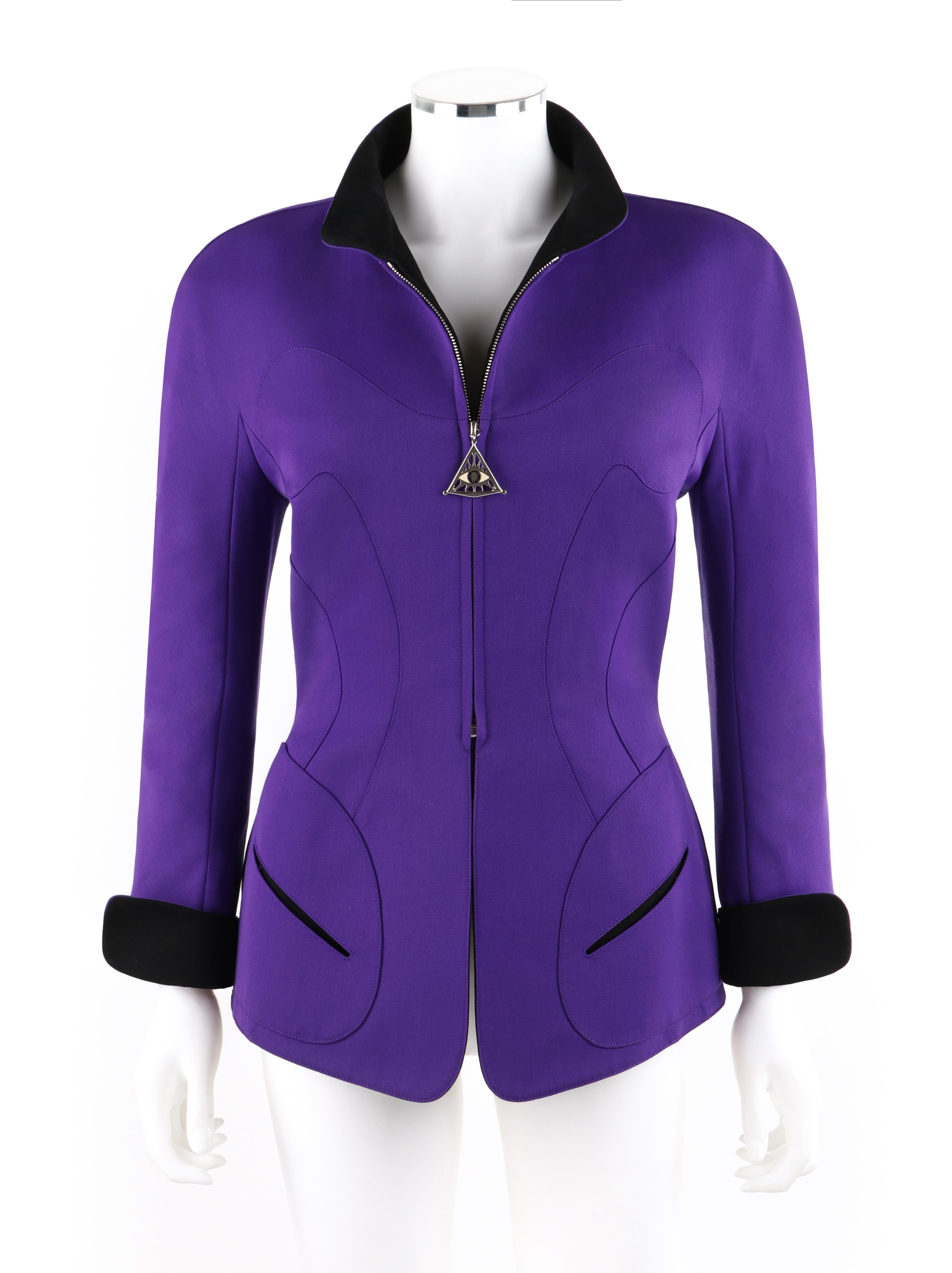 purple peplum jacket
