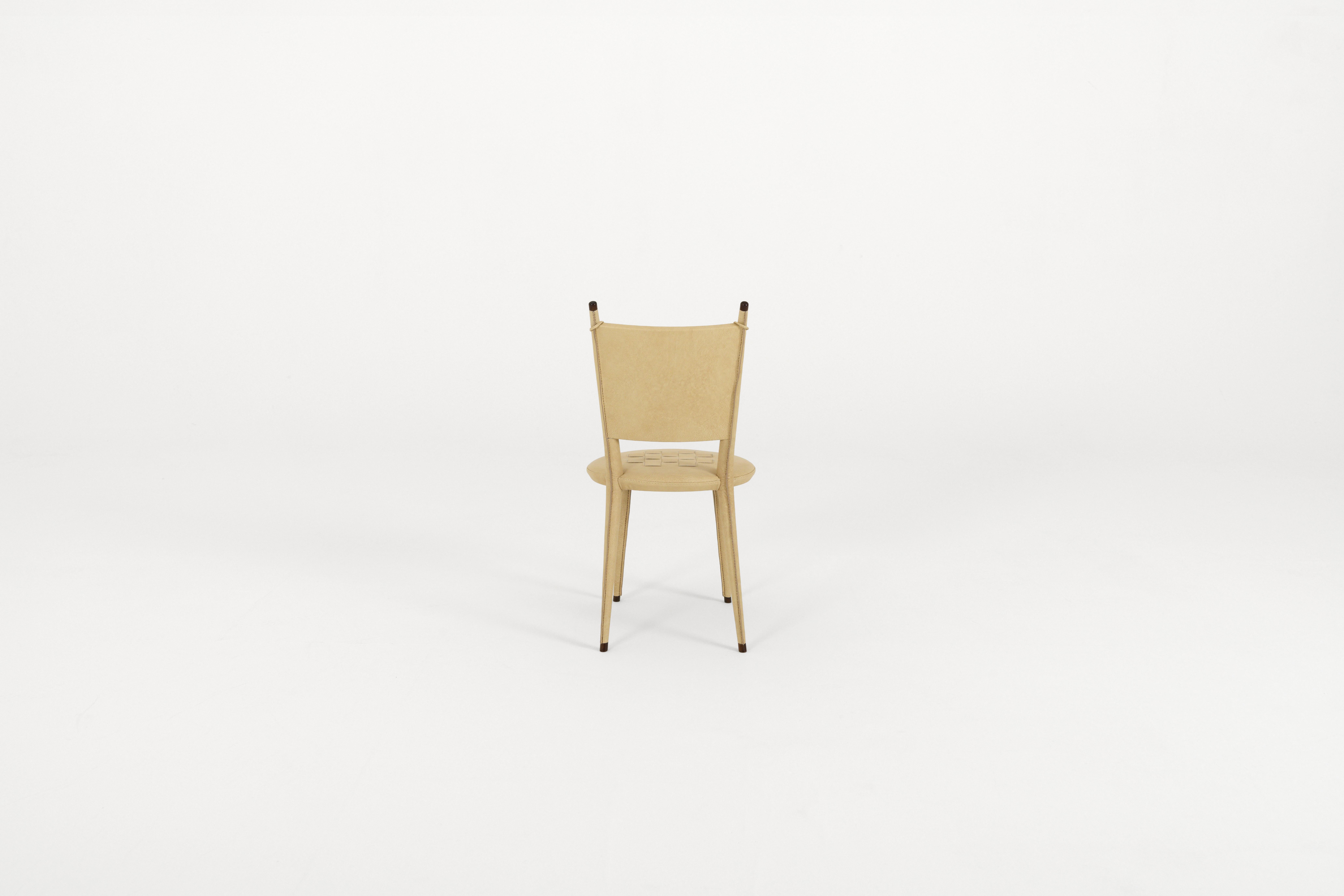 Thersia lederstuhl by Pierre Augustin Rose im Angebot 3