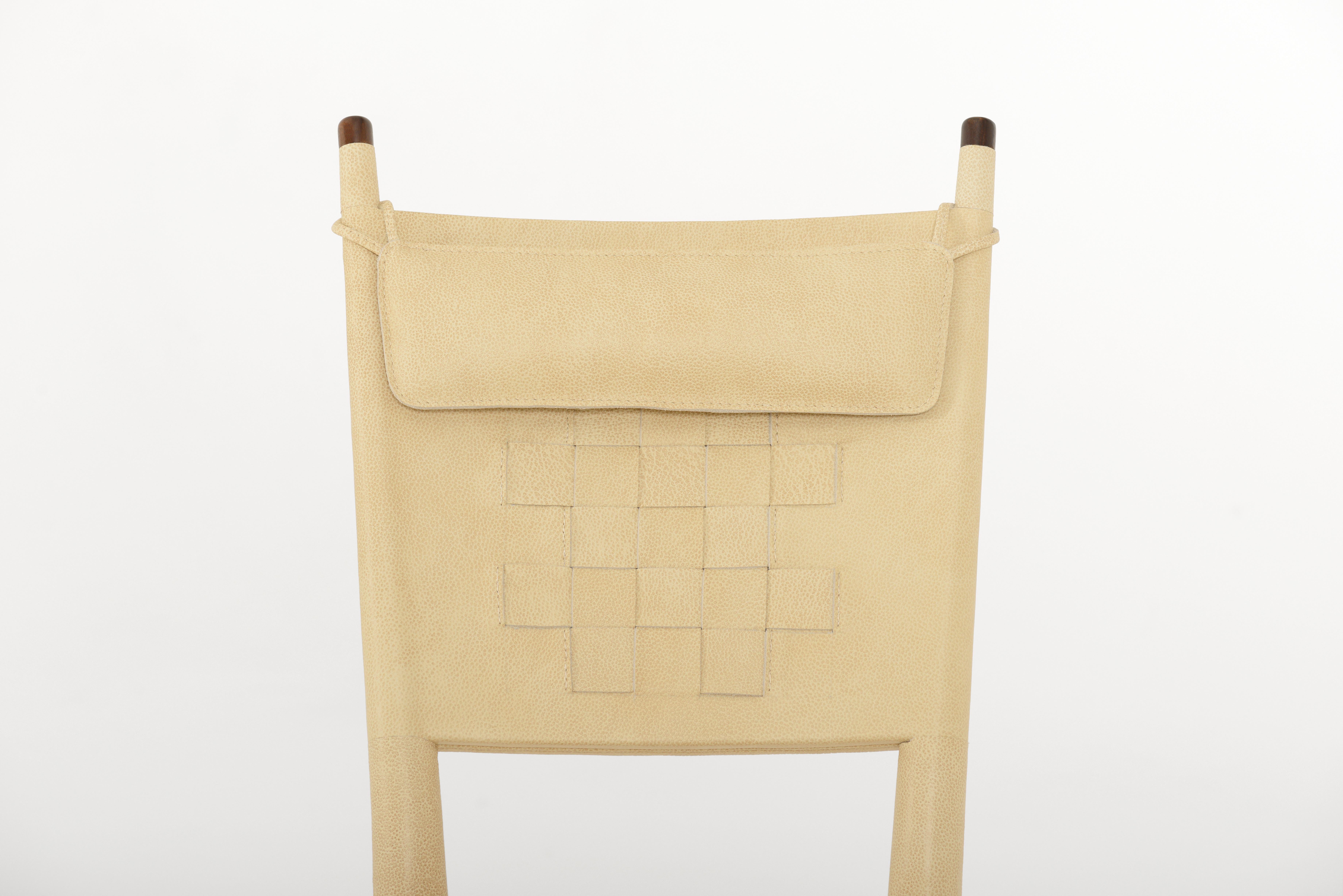 Thersia lederstuhl by Pierre Augustin Rose im Angebot 4