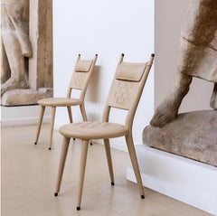 Thersia Leather Chair by Pierre Augustin Rose at Studio ALM