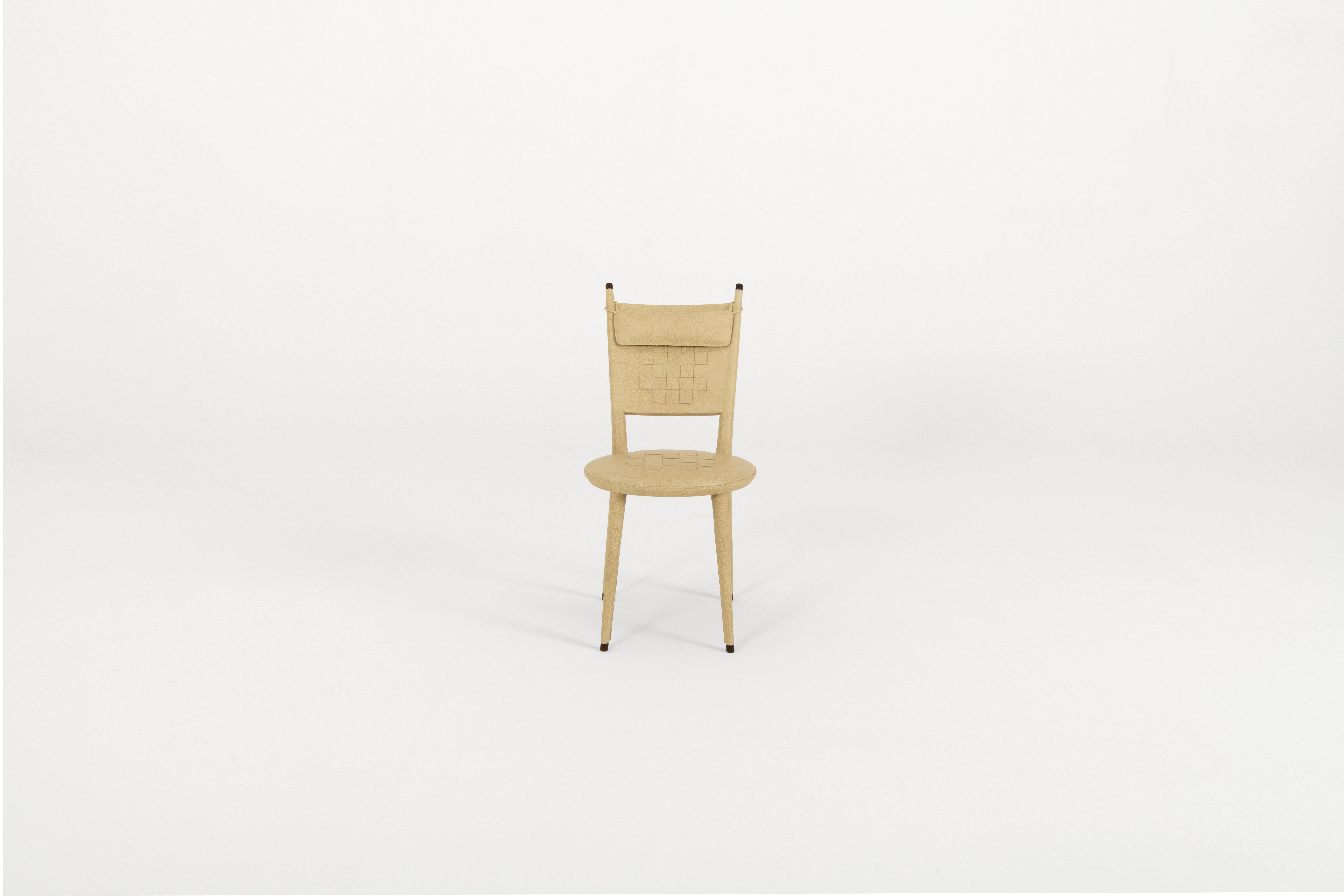 Thersia lederstuhl by Pierre Augustin Rose im Angebot 1