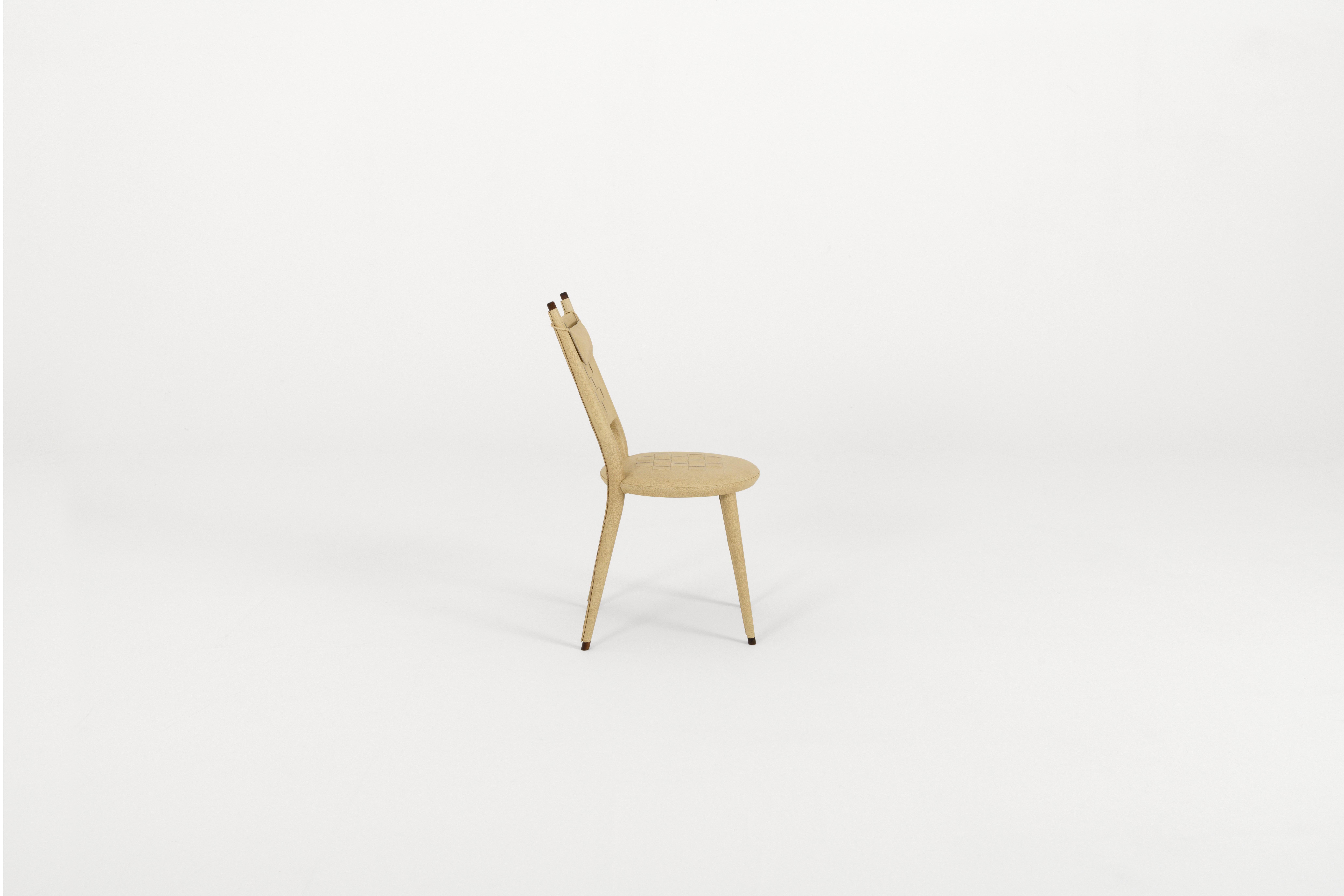 Thersia lederstuhl by Pierre Augustin Rose im Angebot 2