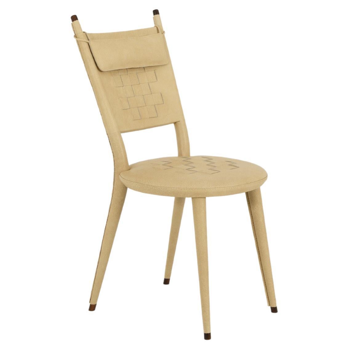 Thersia lederstuhl by Pierre Augustin Rose im Angebot