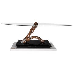 Thesaurus I Contemporary Design table with Swarovski Crystals, Marquina Marble