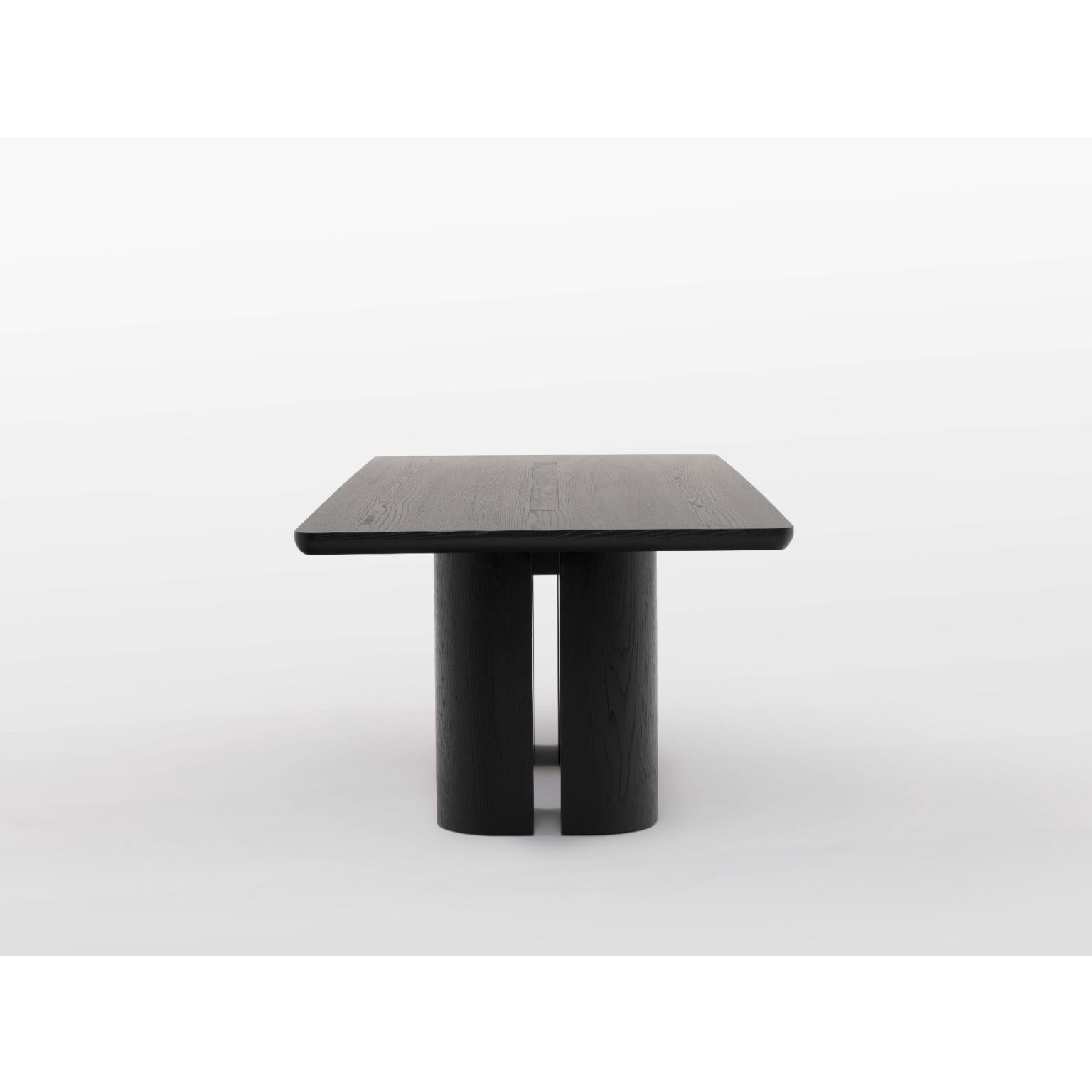 Theseus Rectangular Dining Table in Dark Brown Stained Oak by OZA Design For Sale 4