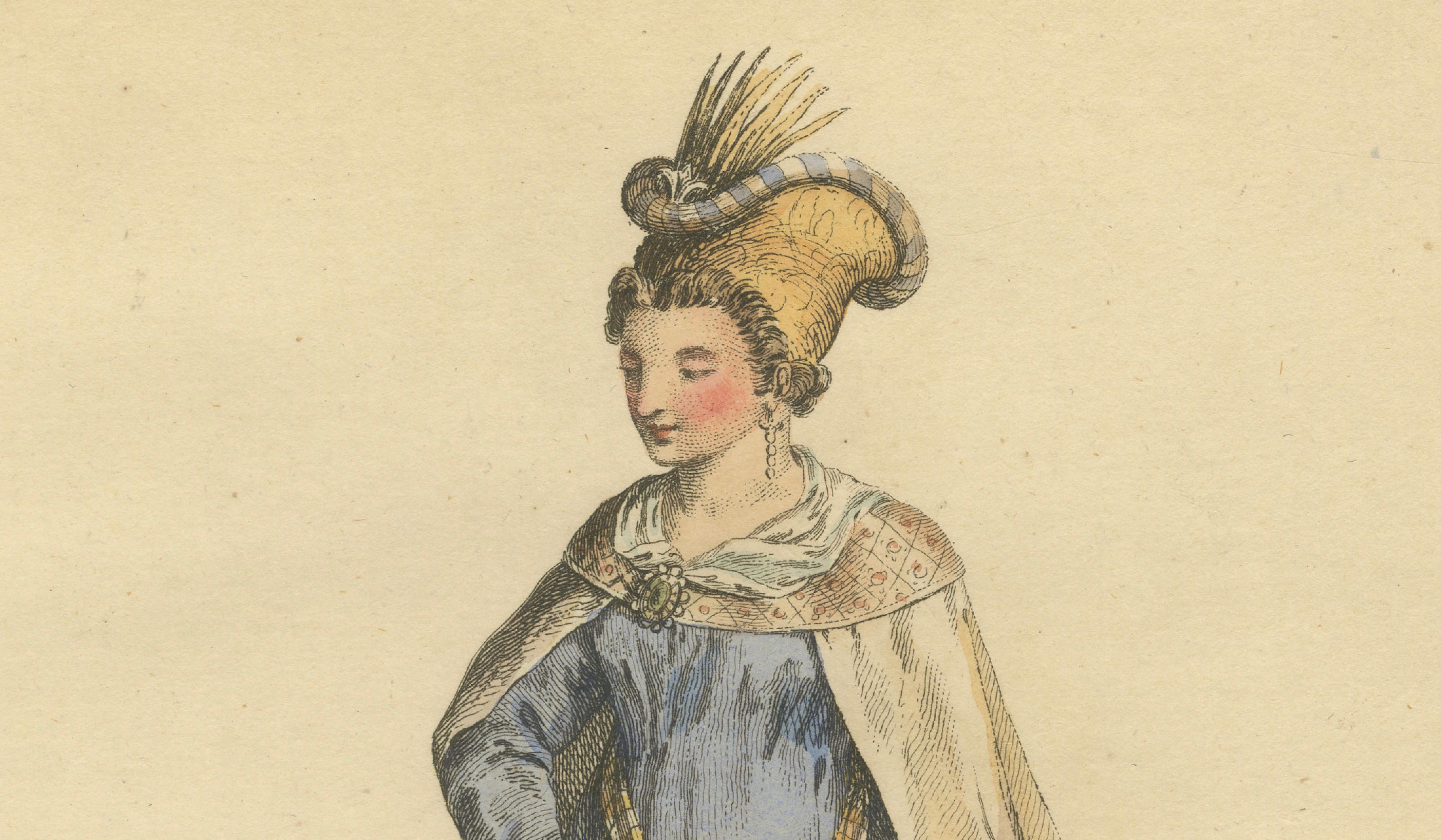 Thessalonian Bride Costume Print - Ottoman Dress Engraving, Jefferys, 1749