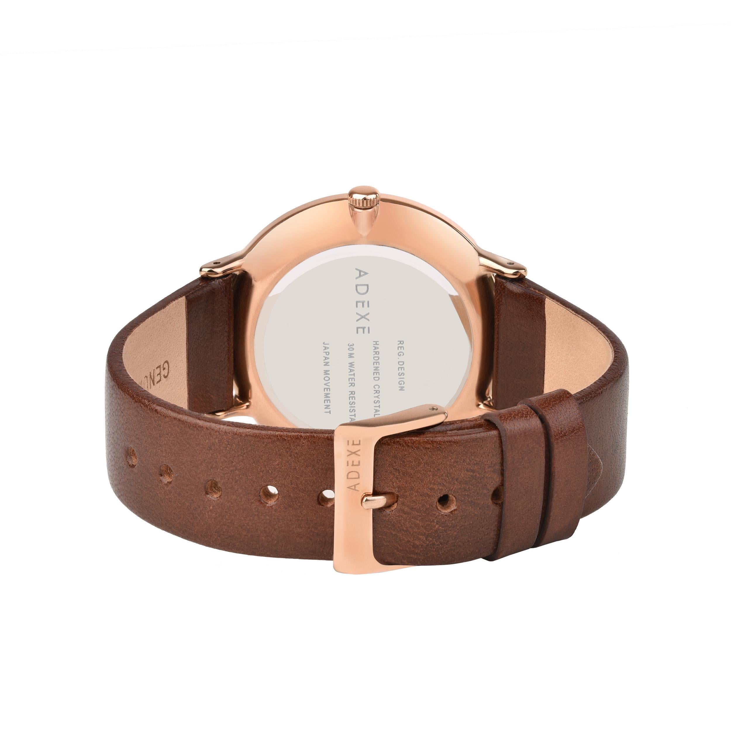 Contemporary THEY - 41mm retro light brown quartz watch unisex For Sale