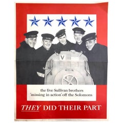 "They Did Their Part" Vintage WWII Poster, 1943