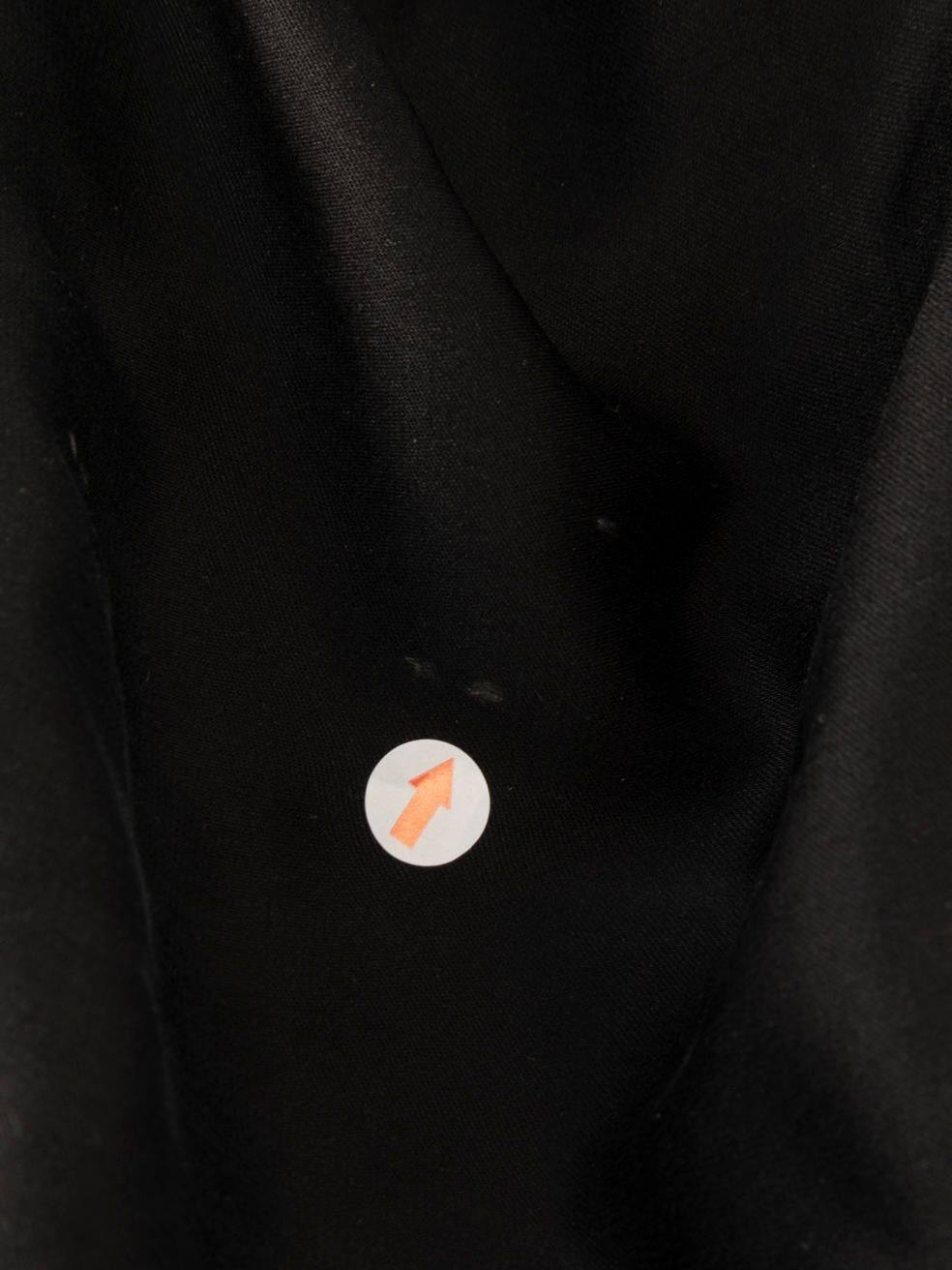 Theyskens' Theory Robe en cuir noir et tweed marine Taille XS Pour femmes en vente