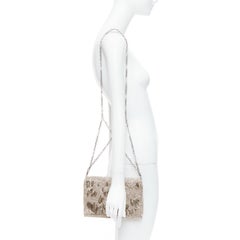 THEYSKENS THEORY gris argenté embelli lurex appique fold clutch