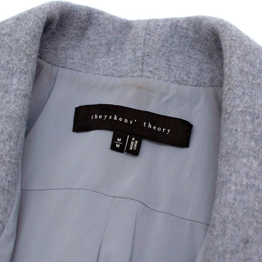 theory grey wool coat